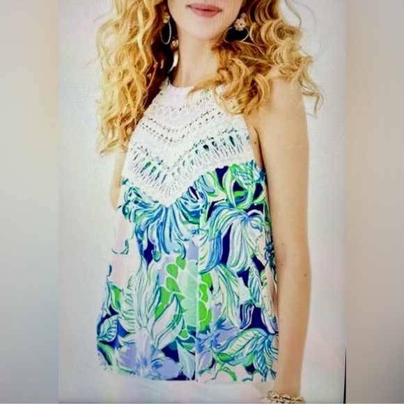 Lilly Pulitzer Tops - Lilly Pulitzer Dawn Top in the Multi Party Thyme print Small